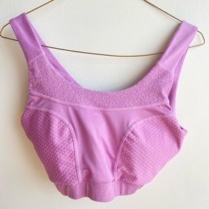 pink gymshark cross back sports bra